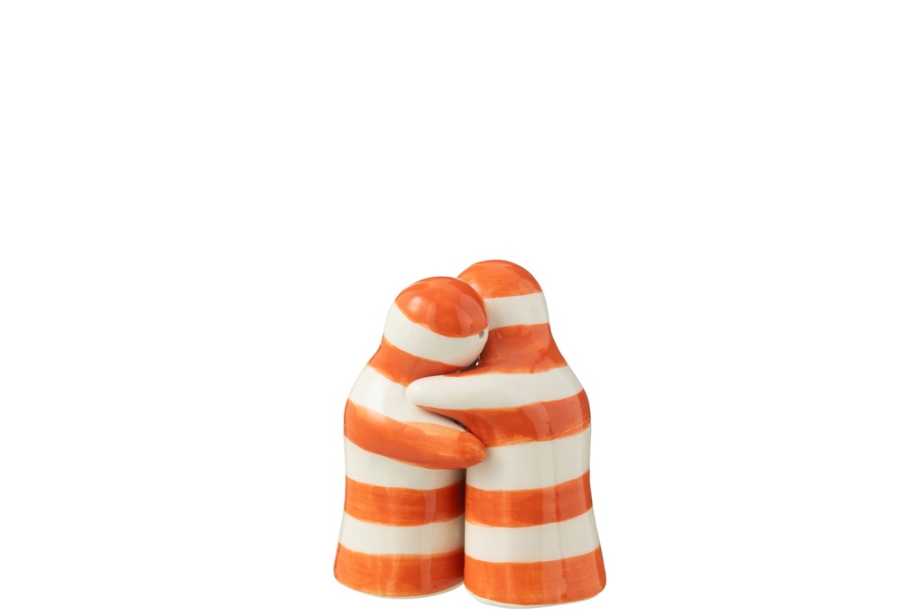Salt&Pepper Granada Stripes Ceramic White/Orange