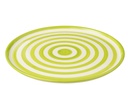 Plate Granada Stripes Ceramic White/Green