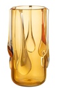Vase en verre dégoulinant ambré grand format