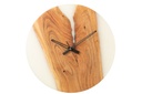 Wall Clock Modern Acacia Wood/Resin