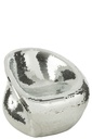 Chaise Miroir Résine Argent