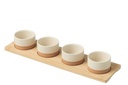 Tapas Service 4 Sets+Bamboo Tray