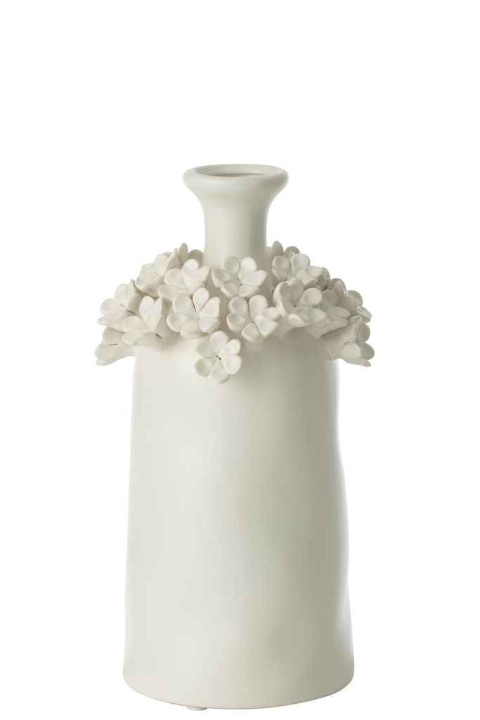 Vase Fleur de Yucca Céramique Blanc