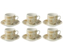 Coffret de 6 tasses à café + soucoupes