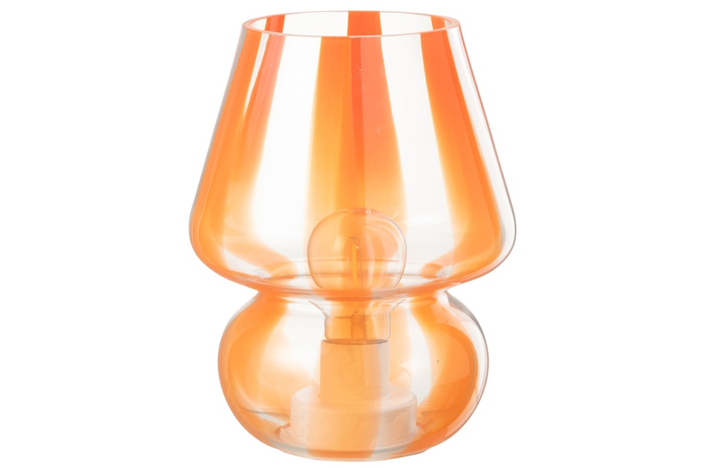 Lampe de table Rayures Verre Transparent/Orange