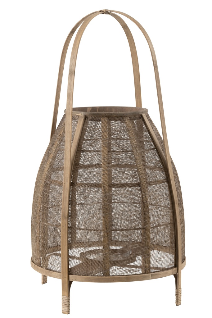 Lanterne Capuche Bambou Naturel Grand
