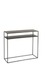 Console Rectangular 2 Shelves Metal
