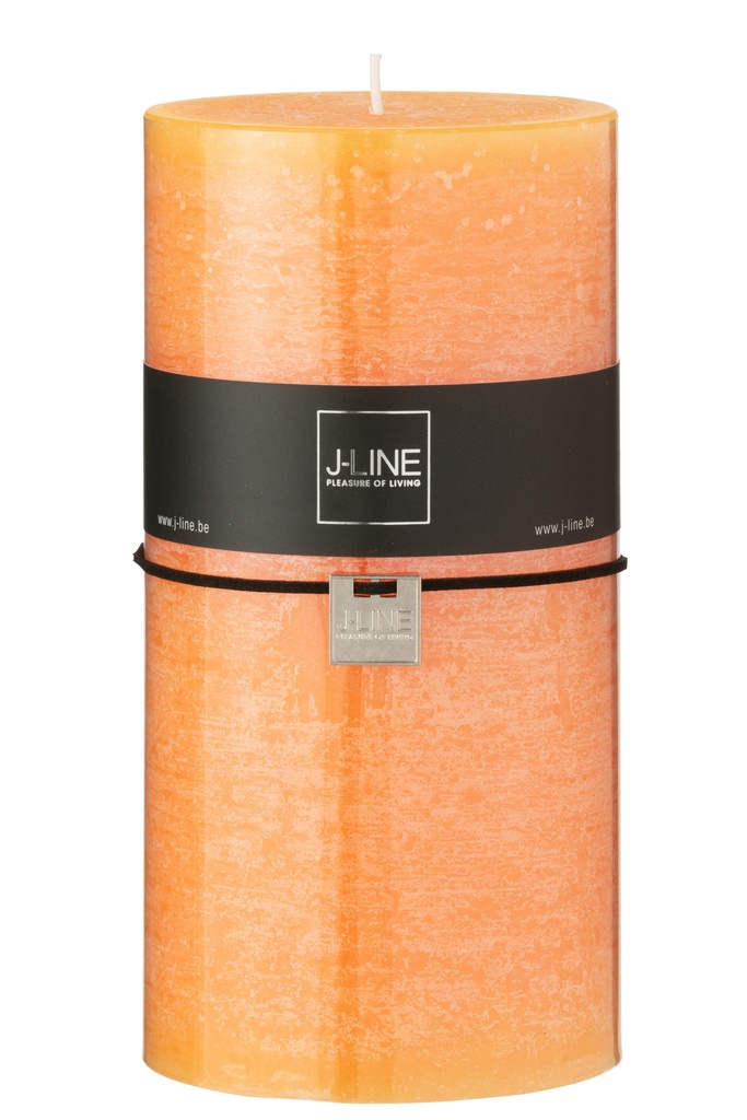 Cylinder Candle Light Orange Extra