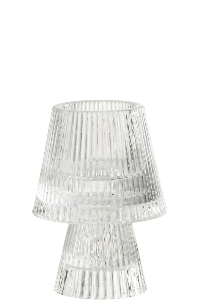 Bougeoir Chapeau Verre Transparent