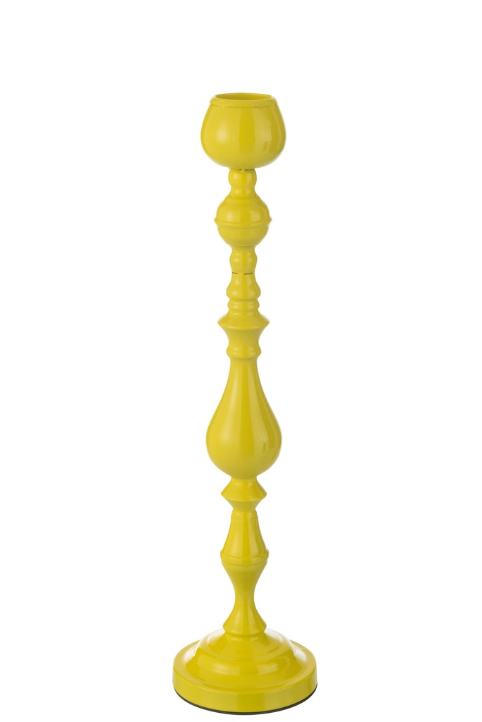 Candle Holder Monarchy Metal Yellow