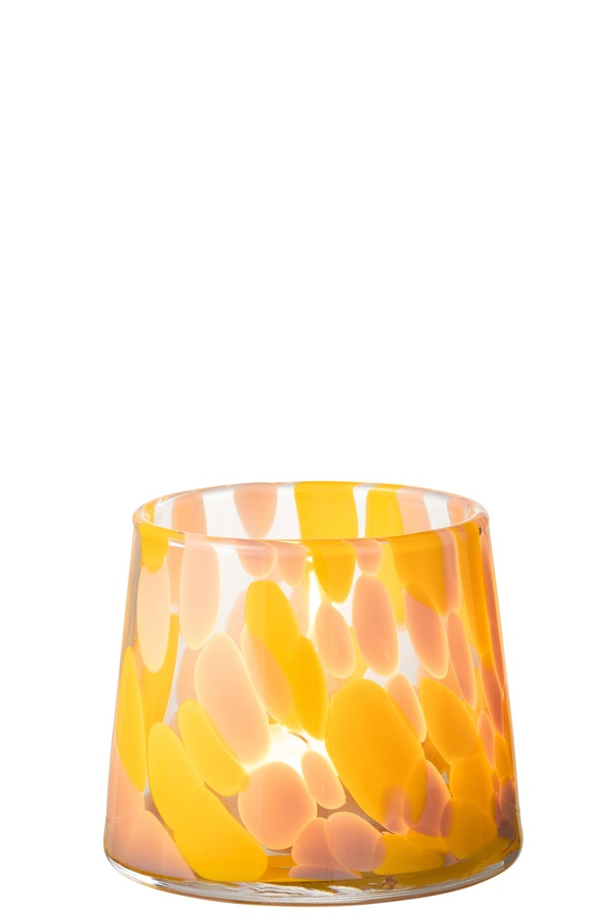 Hurricane Speckles Verre Rose/Ocre