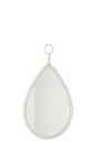 Miroir suspendu en forme de goutte/MDF blanc