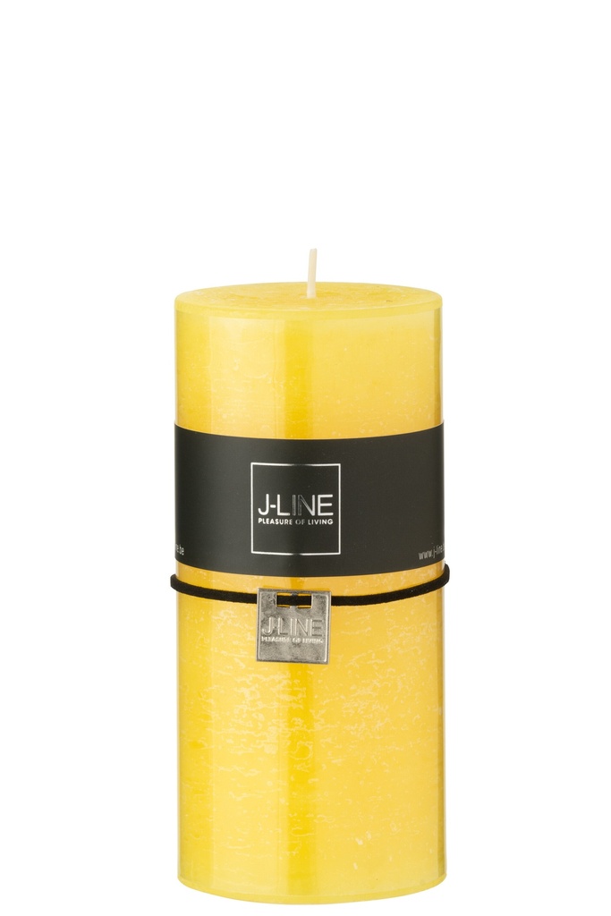 Bougie Cylindrique Jaune Grande 52H
