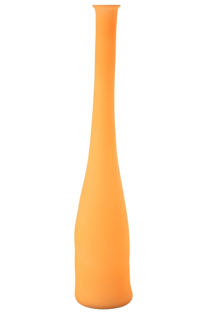 Vase Bouteille Verre Orange Néon