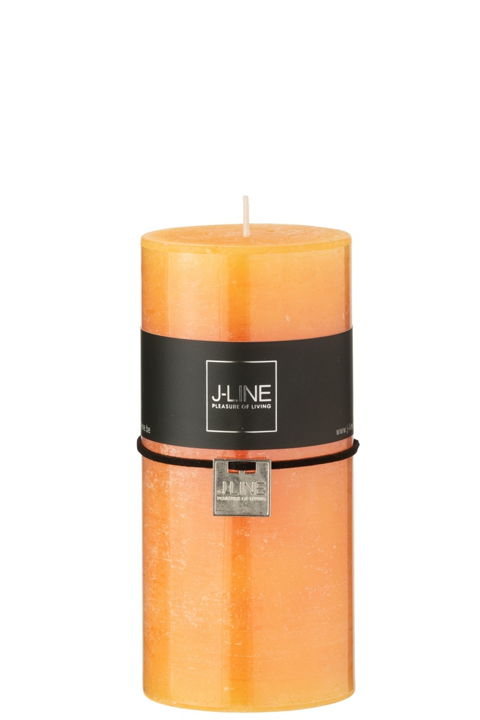 Cylinder Candle Light Orange Large