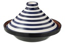 Tajine Granada Stripes Céramique Blanc/Cobalto