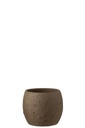 Pot de fleurs Enya en céramique marron moyen