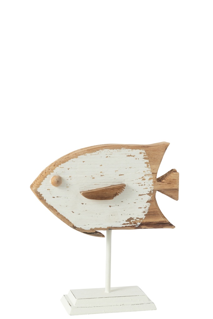 Fish Boli Iron/Fir Wood White/Natural