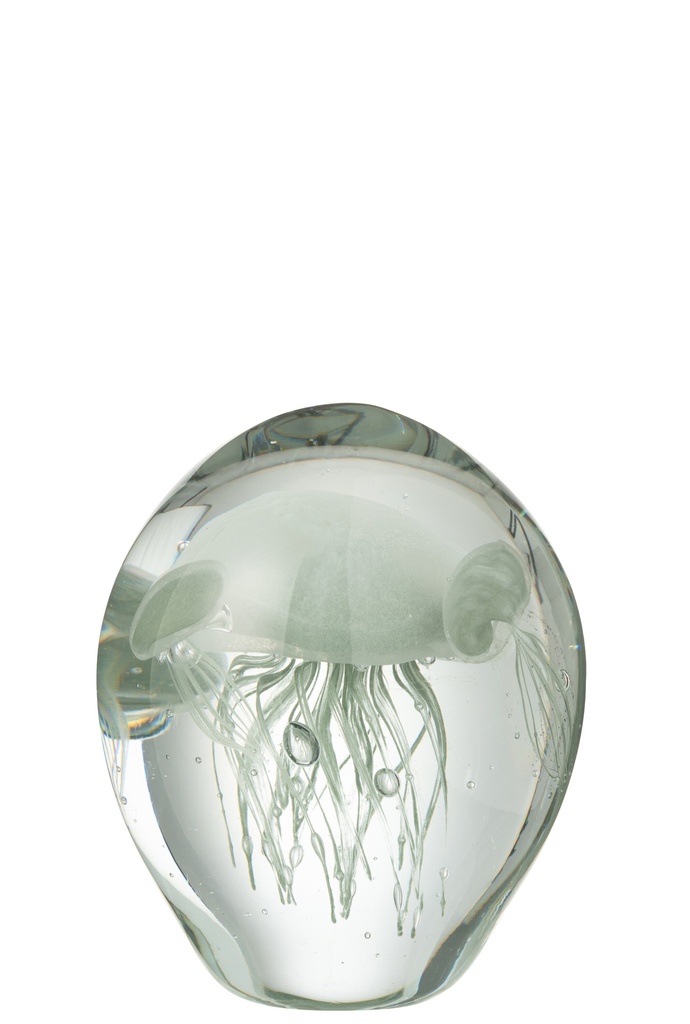 Paperweight Calypso Glass Transparent/Green Small