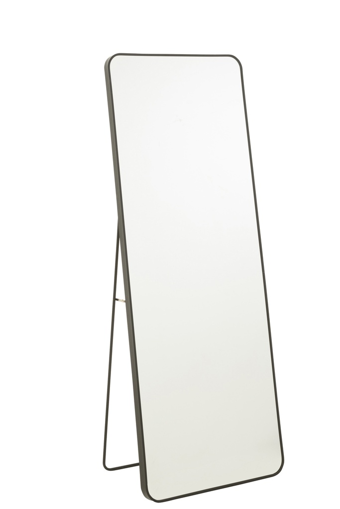 Miroir sur pied rectangulaire verre/métalliques
