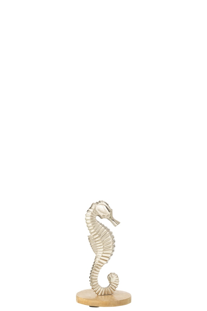 Hippocampe sur socle en aluminium