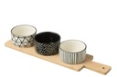 Tapas Service 3 Sets+Bamboo Tray