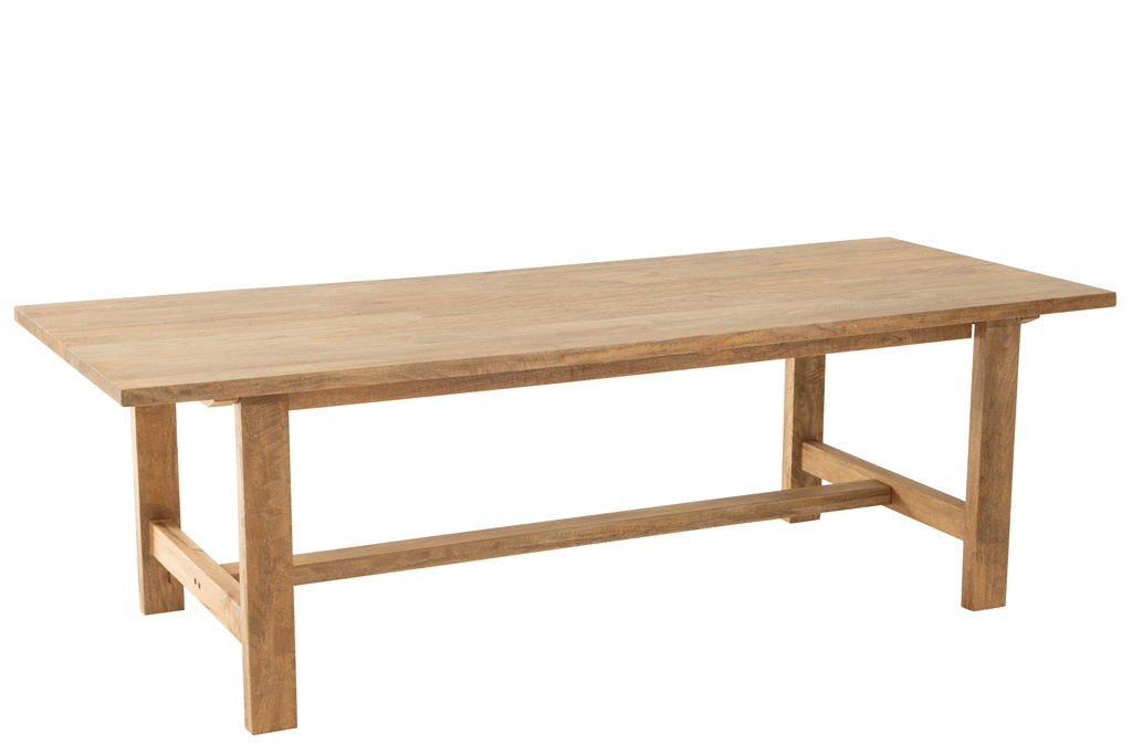 Table à manger rectangulaire en bois de manguier