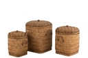 Ensemble de trois paniers de rangement