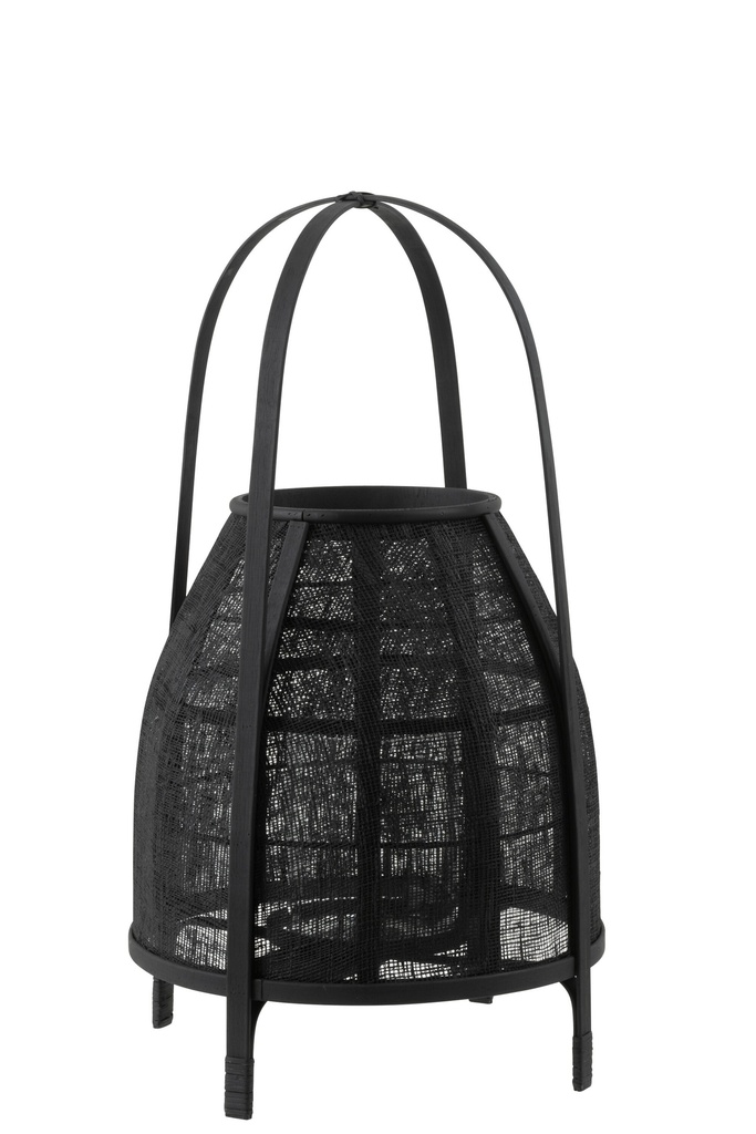 Lanterne Capuche Bambou Noir Moyen