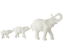 Elephant Row 3 Polyresin White