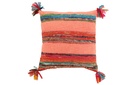 Cushion Chindi Tassels Cotton/Polyester Pink