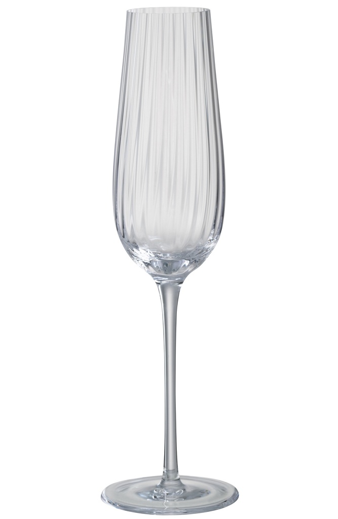 Verre à champagne à rayures Transparent