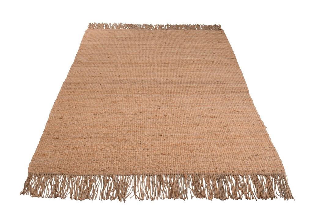 Tapis en jute effiloché naturel