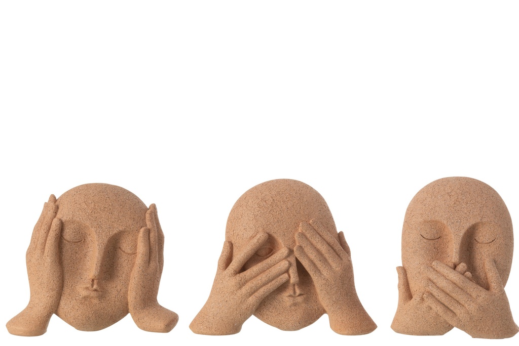Face See/Hear/Speak Resin Terra Assortment