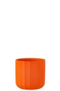 Pot de fleurs d'été en céramique orange moyen