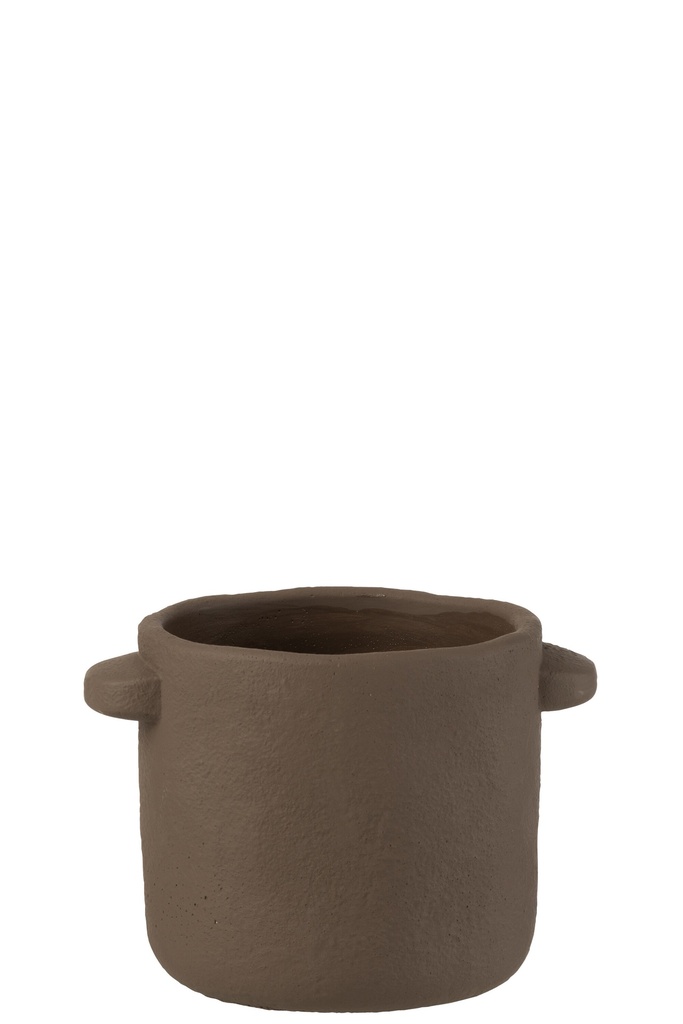 Pot Gustave Ciment Brun Foncé