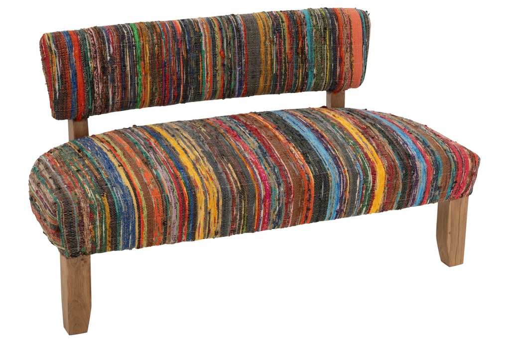 Canapé 2 Personnes Chindi Bois/Textile