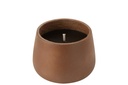 Outdoor Candle Cement Brown Medium