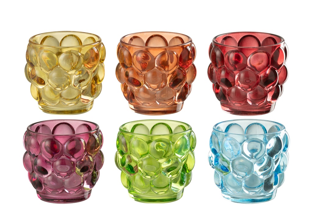 Tealight Holder Lopa Glass Mix