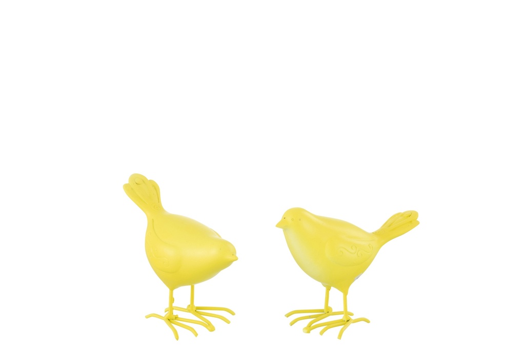 Bird Polyresin Yellow Small Assortment