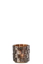 Mosaïque carrée en verre marron Hurricane