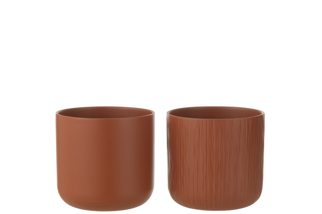 Flowerpot Gen Ceramic Brown Large