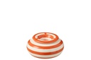 Ashtray Granada Stripes Ceramic White/Orange