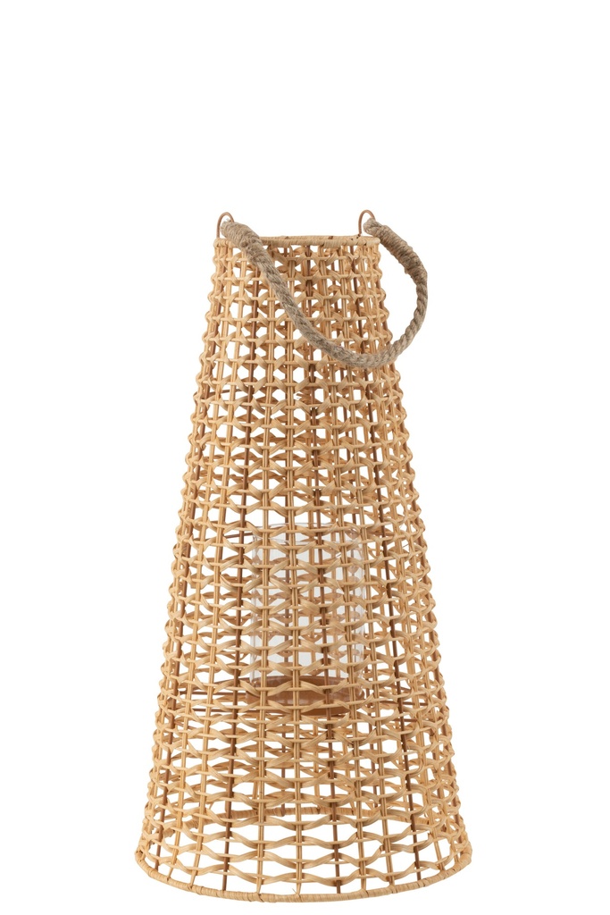 Lanterne Anais en rotin naturel grande taille