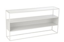 Console carrée en métal/verre blanc