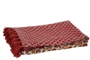 Plaid/Beach Mat Flowers Cotton Red