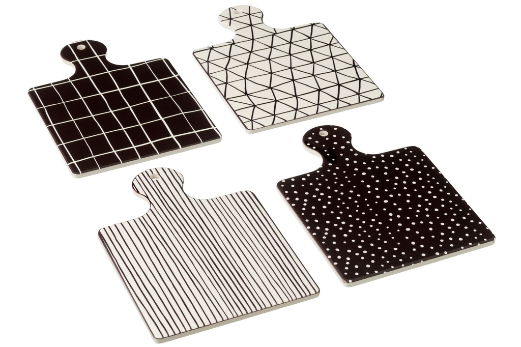 Cheese Service Windowbox Ceramics Black/White