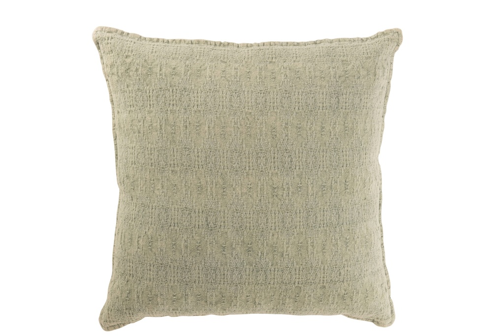 Coussin Motifs Coton/Polyester Menthe