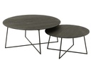 Ensemble de 2 tables d'appoint rondes