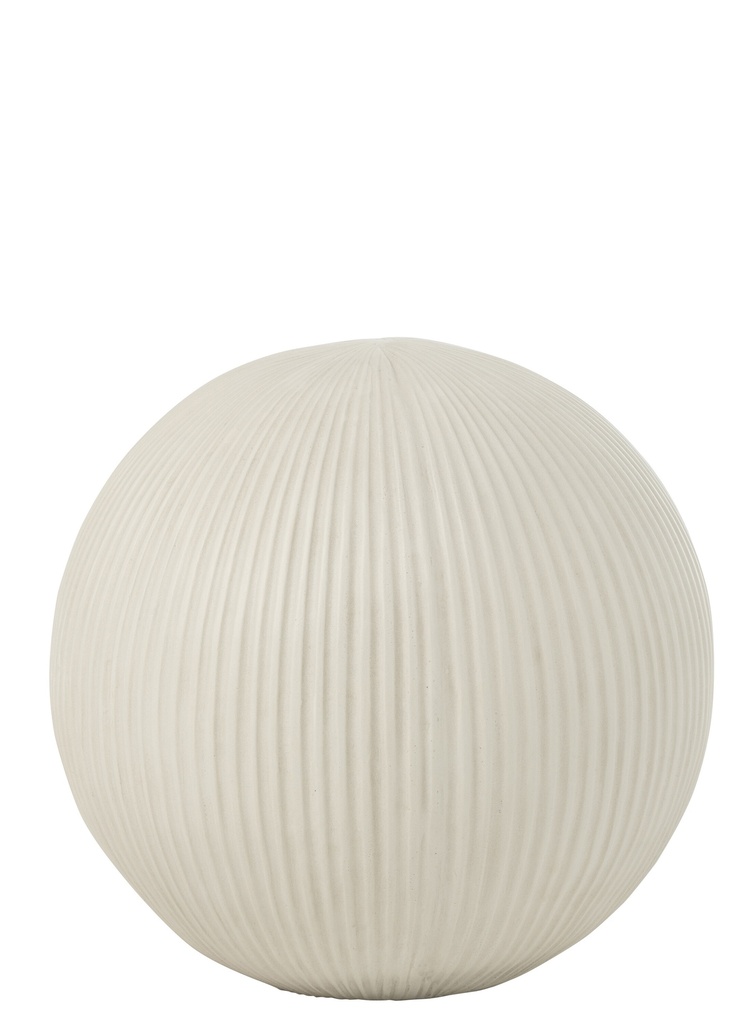 Boule Deco Clay Blanche Grande